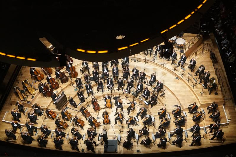 London Symphony orchestra dans la Grande Salle Pierre Boulez