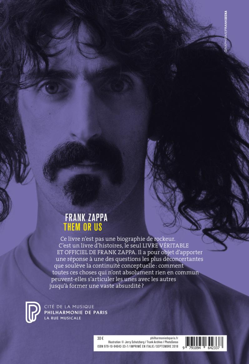 4e de couverture de l'ouvrage "Zappa, Them or us"