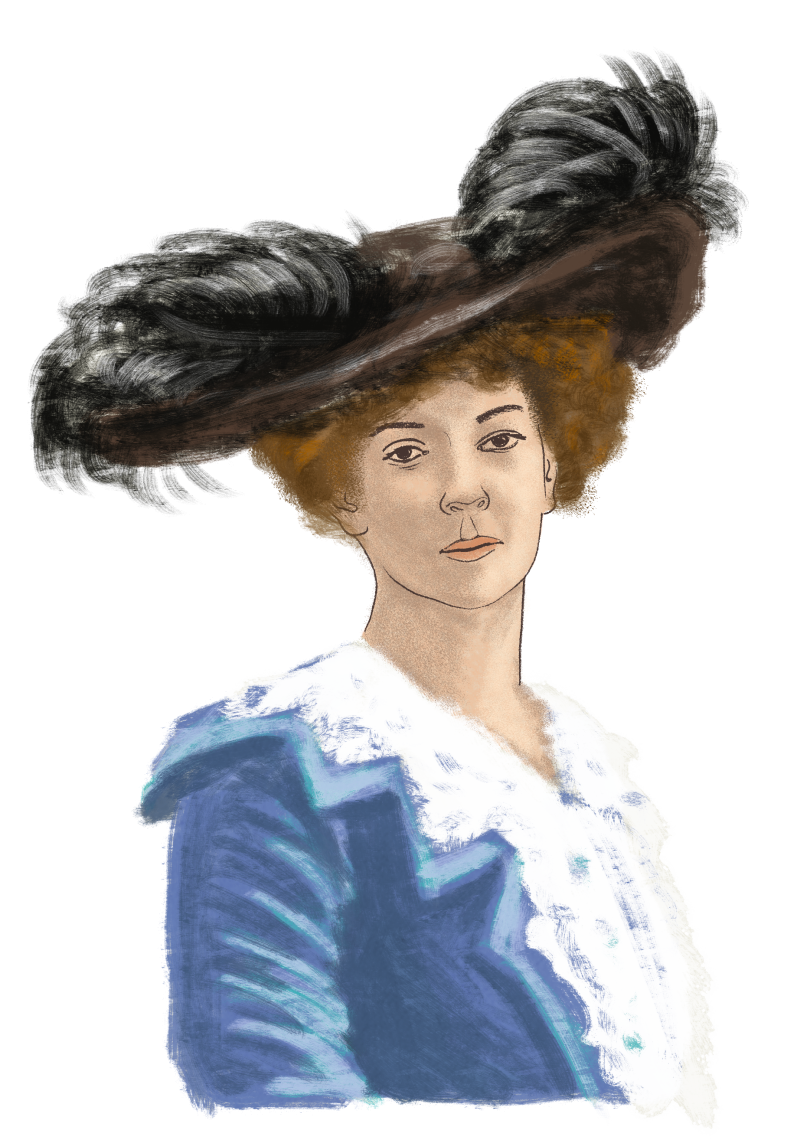 Portrait dessiné de Cécile Chaminade